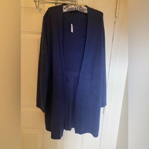 NWT Talbots denim blue mid length cardigan
